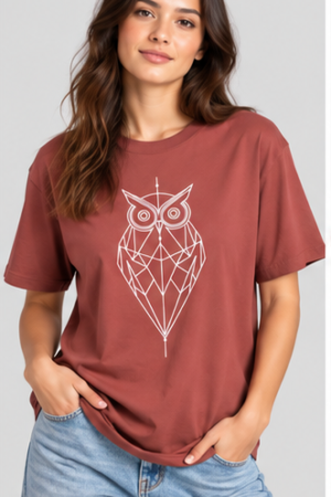 Owl Graphic T-Shirt for Women | Stylish Casual Tee